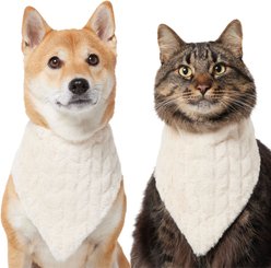 Frisco Solid Faux Fur Dog & Cat Bandana, X-Small/Small