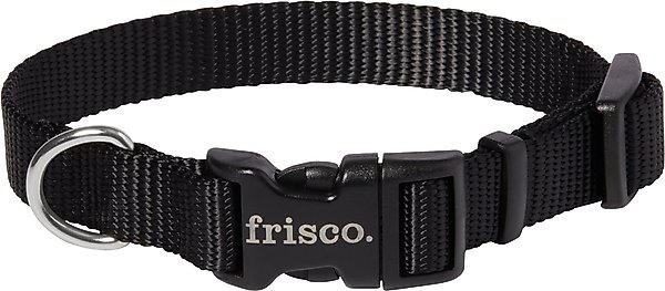 Show full view: Frisco Solid Nylon Dog Collar, Black, XS: 8 to 12-in neck, 5/8-in W slide 1 of 9
