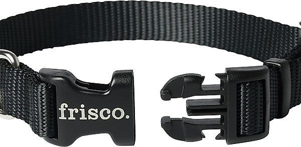Show full view: Frisco Solid Nylon Dog Collar, Black, XS: 8 to 12-in neck, 5/8-in W slide 3 of 9