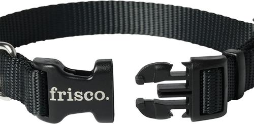 Show full view: Frisco Solid Nylon Dog Collar, Black, XS: 8 to 12-in neck, 5/8-in W slide 4 of 10