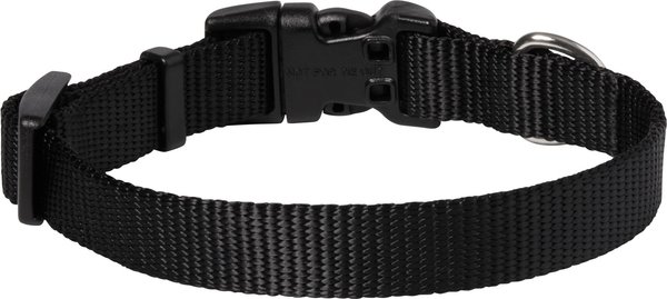 Show full view: Frisco Solid Nylon Dog Collar, Black, XS: 8 to 12-in neck, 5/8-in W slide 2 of 9