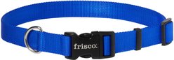 Frisco Solid Nylon Dog Collar, Blue, Large: 18 to 26-in neck, 1-in wide