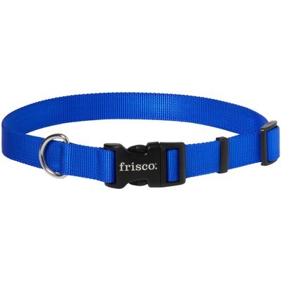 Frisco Frisco Solid Nylon Dog Collar, Blue, Large: 18 to 26-in neck, 1-in wide