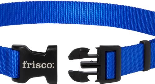 Show full view: Frisco Solid Nylon Dog Collar, Blue, Large: 18 to 26-in neck, 1-in wide slide 3 of 9