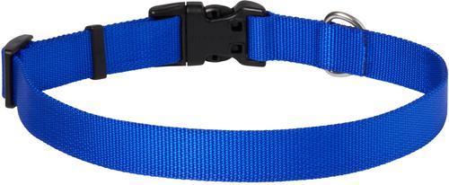 Show full view: Frisco Solid Nylon Dog Collar, Blue, Large: 18 to 26-in neck, 1-in wide slide 2 of 9