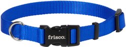 Frisco Solid Nylon Dog Collar, Blue, Med: 14 to 20-in neck, 3/4-in W