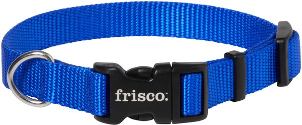 Show full view: Frisco Solid Nylon Dog Collar, Blue, S: 10 to 14-in neck, 5/8-in W slide 1 of 9