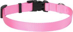 Frisco Solid Nylon Dog Collar, Pink, Med: 14 to 20-in neck, 3/4-in W slide 2 of 8