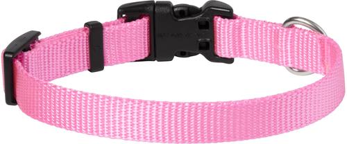 Show full view: Frisco Solid Nylon Dog Collar, Pink, XS: 8 to 12-in neck, 5/8-in W slide 2 of 9
