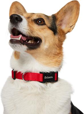 Show full view: Frisco Solid Nylon Dog Collar, Red, Med: 14 to 20-in neck, 3/4-in W slide 4 of 9