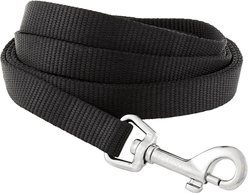 Frisco Solid Nylon Dog Leash, Black, Small: 6-ft long, 5/8-in wide