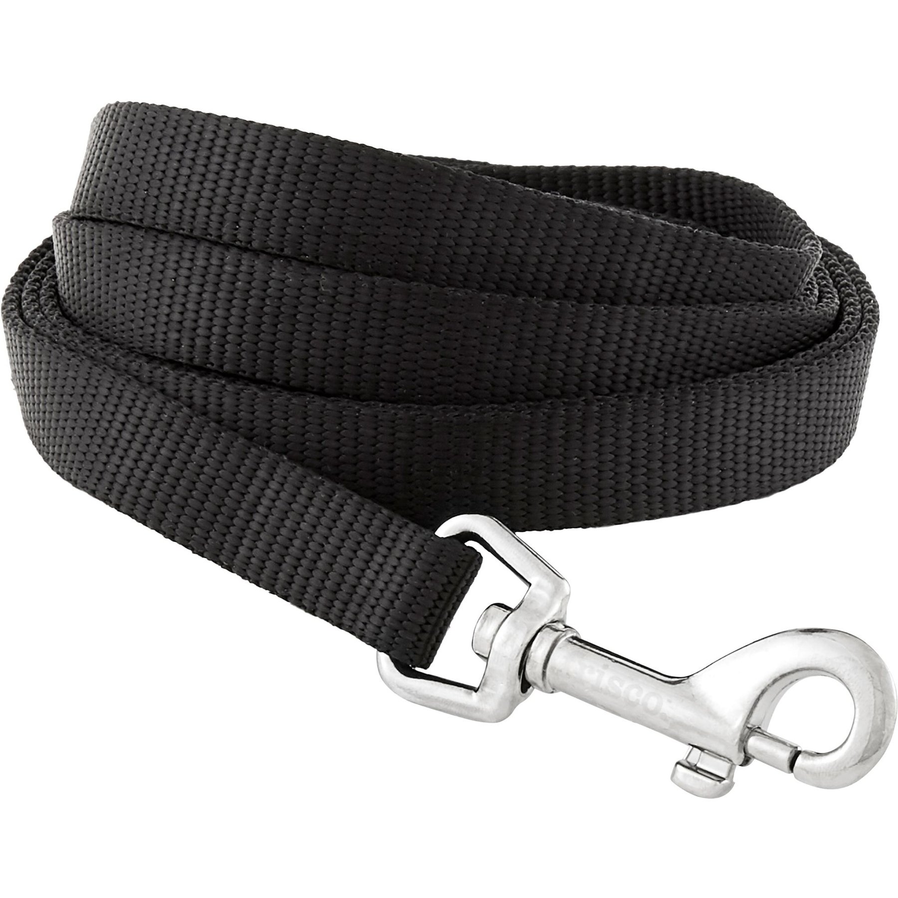Frisco Solid Nylon Dog Leash, Black, Small: 6-ft long, 5/8-in wide