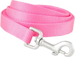 Frisco Solid Nylon Dog Leash, Pink, Medium: 6-ft long, 3/4-in wide