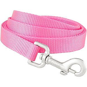 Frisco Solid Nylon Dog Leash, Pink, Medium: 6-ft long, 3/4-in wide