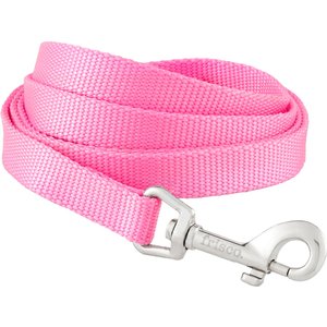 Frisco Solid Nylon Dog Leash, Pink, Small: 6-ft long, 5/8-in wide