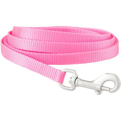 Frisco Frisco Solid Nylon Dog Leash, Pink, X-Small: 6-ft long, 3/8-in wide
