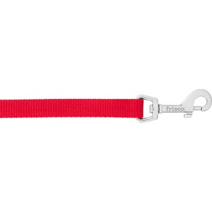 Frisco Solid Nylon Dog Leash, Red, Small: 6-ft long, 5/8-in wide