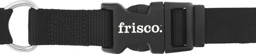 Show full view: Frisco Solid Nylon Martingale Dog Collar with Buckle, Black, Large: 20 to 25-in neck, 1-in wide slide 5 of 9