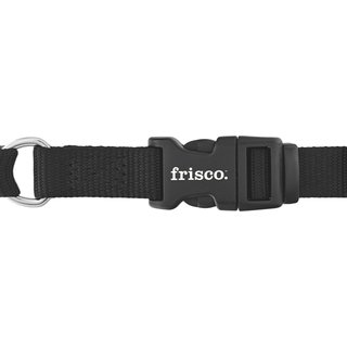 Frisco Solid Nylon Martingale Dog Collar with Buckle, Black, S: 14 to 17-in neck, 3/4-in W slide 5 of 7