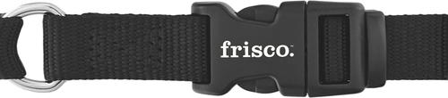 Show full view: Frisco Solid Nylon Martingale Dog Collar with Buckle, Black, S: 14 to 17-in neck, 3/4-in W slide 5 of 9