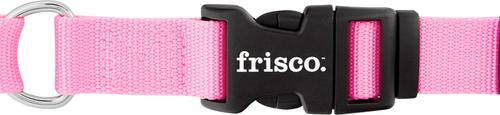 Show full view: Frisco Solid Nylon Martingale Dog Collar with Buckle, Pink, Large: 20 to 25-in neck, 1-in wide slide 5 of 9