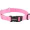 Show in main carousel: Frisco Solid Nylon Martingale Dog Collar with Buckle, Pink, Medium: 17 to 20-in neck, 1-in wide slide 5 of 10