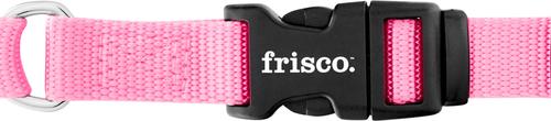 Show full view: Frisco Solid Nylon Martingale Dog Collar with Buckle, Pink, S: 14 to 17-in neck, 3/4-in W slide 5 of 9