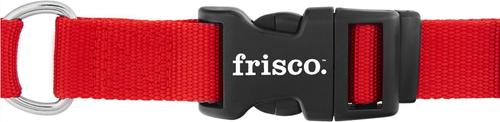 Show full view: Frisco Solid Nylon Martingale Dog Collar with Buckle, Red, Large: 20 to 25-in neck, 1-in wide slide 5 of 9