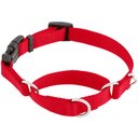 Frisco Solid Nylon Martingale Dog Collar with Buckle, Red, S: 14 to 17-in neck, 3/4-in W