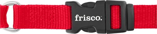 Show full view: Frisco Solid Nylon Martingale Dog Collar with Buckle, Red, S: 14 to 17-in neck, 3/4-in W slide 5 of 9