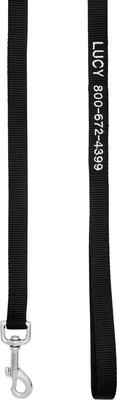 Show full view: Frisco Solid Nylon Personalized Dog Leash, Black, Medium: 4-ft long, 3/4-in wide slide 2 of 8