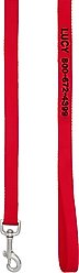 Frisco Solid Nylon Personalized Dog Leash, Red, Medium: 6-ft long, 3/4-in wide slide 2 of 6