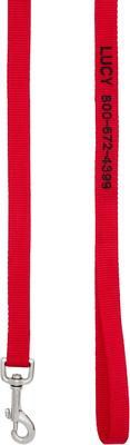Show full view: Frisco Solid Nylon Personalized Dog Leash, Red, Medium: 6-ft long, 3/4-in wide slide 2 of 8