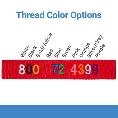 Show full view: Frisco Solid Nylon Personalized Martingale Dog Collar, Blue, Medium: 17 to 20-in neck, 1-in wide slide 4 of 8
