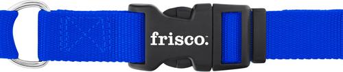 Show full view: Frisco Solid Nylon Personalized Martingale Dog Collar, Blue, Medium: 17 to 20-in neck, 1-in wide slide 6 of 8
