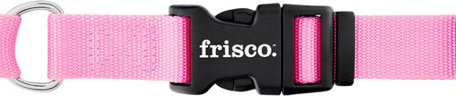 Show full view: Frisco Solid Nylon Personalized Martingale Dog Collar, Pink, Medium: 17 to 20-in neck, 1-in wide slide 6 of 8