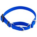 Frisco Solid Nylon Slip-On Martingale Dog Collar, Blue, XS: 10 to 14-in neck, 5/8-in W