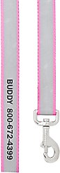 Frisco Solid Polyester Personalized Reflective Dog Leash, Pink, Large: 6-ft long, 1-in wide slide 2 of 4