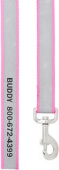 Frisco Solid Polyester Personalized Reflective Dog Leash, Pink, Small: 6-ft long, 5/8-in wide slide 2 of 4