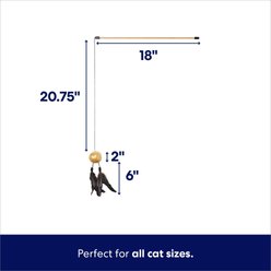 Frisco Sparkle Ball Teaser Wand Cat Toy with Catnip slide 2 of 5