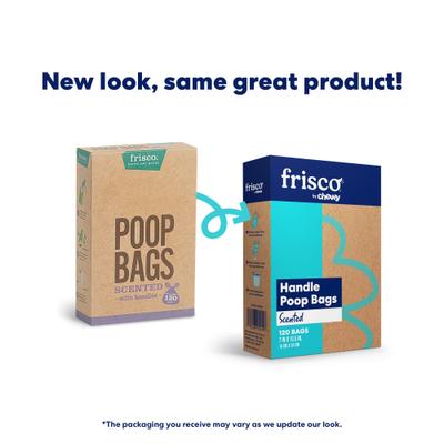 Show full view: Frisco Spring Action Foldable Scooper, Large + Handle Dog Poop Bag, Scented, 120 count slide 7 of 8