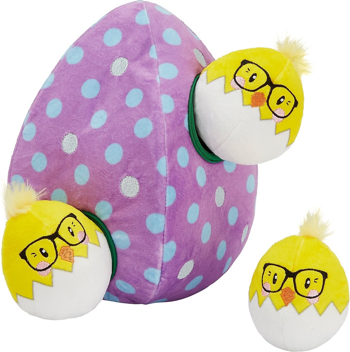 Frisco Spring Easter Egg Hide and Seek Puzzle Plush Dog Toy.