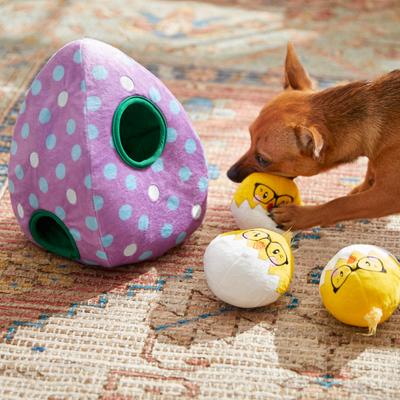 Show full view: Frisco Spring Easter Egg Hide & Seek Puzzle Plush Squeaky Dog Toy, Medium slide 6 of 8