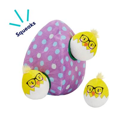 Show full view: Frisco Spring Easter Egg Hide & Seek Puzzle Plush Squeaky Dog Toy, Medium slide 4 of 8