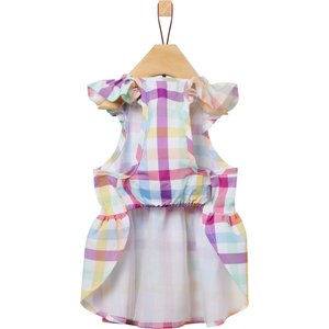 Frisco Ruffle Dog & Cat Dress, Gingham, Small
