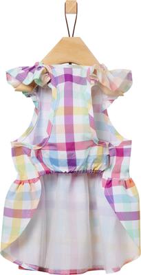 Show full view: Frisco Ruffle Dog & Cat Dress, Gingham, Small slide 5 of 10