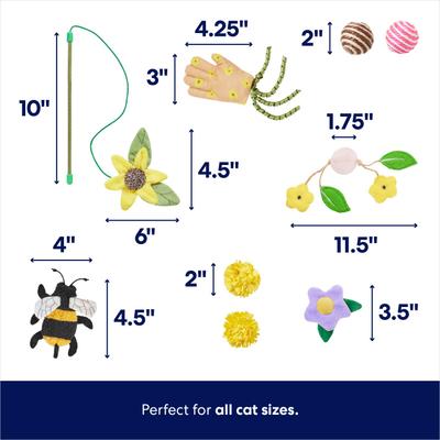 Show full view: Frisco Spring Plush, Teaser, Ball & Tunnel Variety Pack Cat Toy with Catnip, 10 count slide 4 of 8