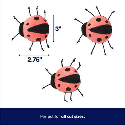 Show full view: Frisco Spring Potted Plant & Ladybugs Interactive Plush Cat Toy with Catnip slide 3 of 7