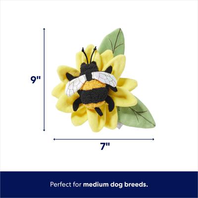 Show full view: Frisco Spring Sunflower Plush Squeaky Dog Toy, Medium slide 2 of 7