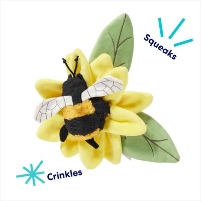 Show full view: Frisco Spring Sunflower Plush Squeaky Dog Toy, Medium slide 3 of 7